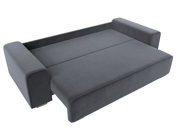 Прямой диван Лига-029 Велюр серый - Вид 8
