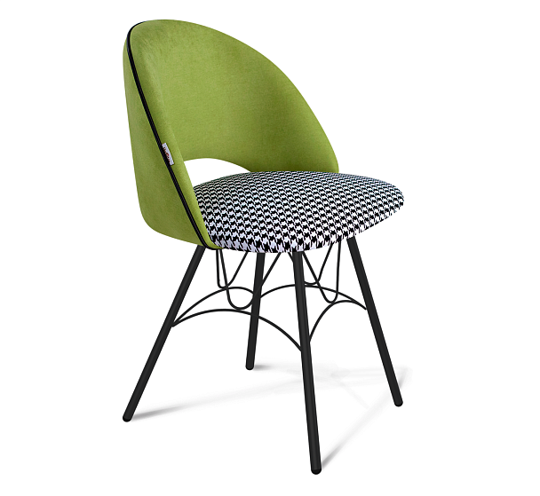 Стул Sheffilton SHT-ST34-3/S100 оливковый/гусиная лапка/черный муар - Вид 2