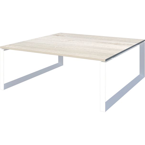 Стол переговорный на металлокаркасе НТМП.О-160.11 Сосна винтер/Белый 1600x1100x750 Аргентум-МП - Вид 1