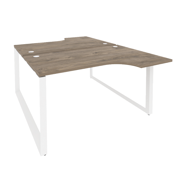 Onix Рабочая станция на О-образном м/к O.MO-D.SA-2 Тиквуд темный/Белый металл 1380*1995*750 (1475/460) - Вид 1