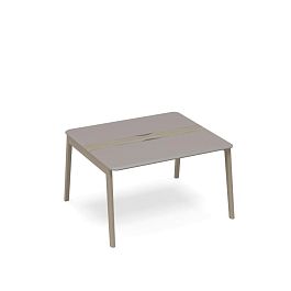 Стол для переговоров с кабель-каналом WOOD Time wood ТМ В2 154 вяз либерти (корпус, столешница, топ) / мокко премиум (фасад) - Фото предпросмотра