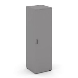 Стайл Проджект Гардероб узкий глубокий SN.GB.E-002 Серый Пепел/Черный Ручки 600*600*1982 - Фото предпросмотра