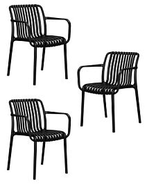 Набор 3 шт Стул обеденный DOBRIN WALTER ARM (черный (B-03)) - Фото предпросмотра
