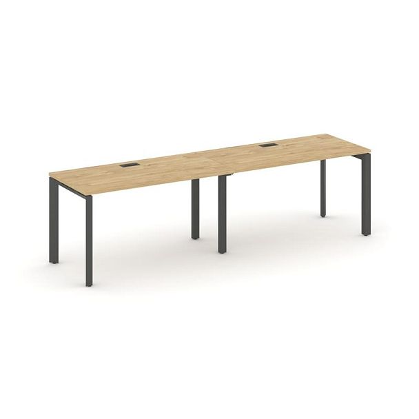 Style Project Next Рабочая станция односторонняя SN-59P.ORS-022 Тиквуд Светлый/Металл Антрацит/Черный Заглушка 2360*800*750 - Вид 1