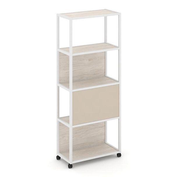 Shelf Mobile Стеллаж 5 уровней 1 секция VR.LT-STK-506.10 Денвер Светлый/Металл Белый/W-04 1000*400*2000 - Вид 1