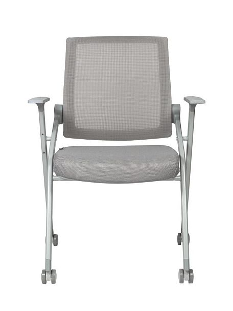 Стул / Circle grey / серая сетка/серая ткань/ролики - Вид 2