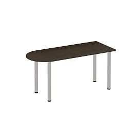 Стол письменный полукруглый на хромированных опорах Формула МХ ФР 2102 венге темный - Фото предпросмотра