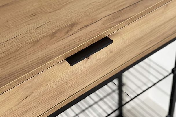 Обувница Краш LMN-13.2555 черный муар/дуб крафт золотой - Вид 10