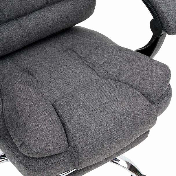 Кресло офисное CROMEX "Chill MS-005", с функцией вибромассажа, подножка, ткань, серое, 532959 - Вид 13
