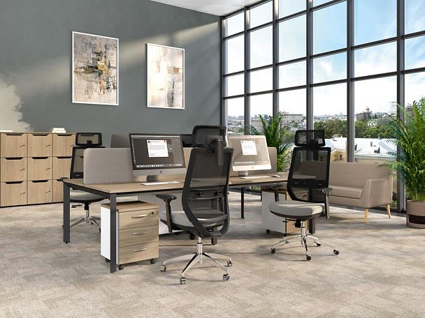 Шкаф для документов полузакрытый А4 9378 БП серый - Вид 5