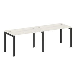 Metal System Quattro Р. ст. на 2 раб. места на П-образном м/к 50БП.СМ-2.2 Дуб наварра/Антрацит металл 2400*720*750 - Фото предпросмотра