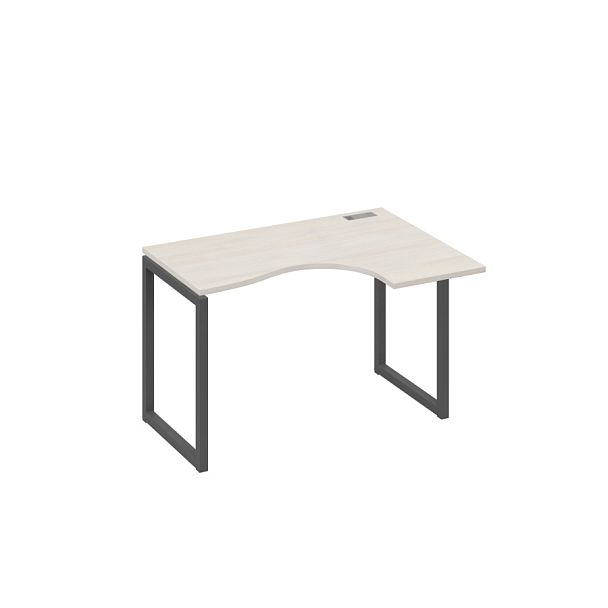 Стол 120 эргономичный правый Классика каркас QUATTRO A4 А4 Б4 032 БП дуб / металлокаркас антрацит - Вид 1