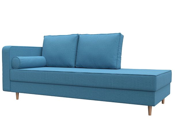 Кушетка Прайм левая Рогожка голубой - Вид 1