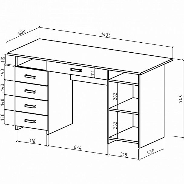 Стол письменный Лайт-8Я - Вид 2