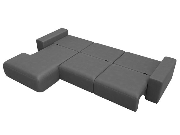 Диван угловой Лига-036 НПБ Классик Лонг левый угол Искусственная замша серый - Вид 10