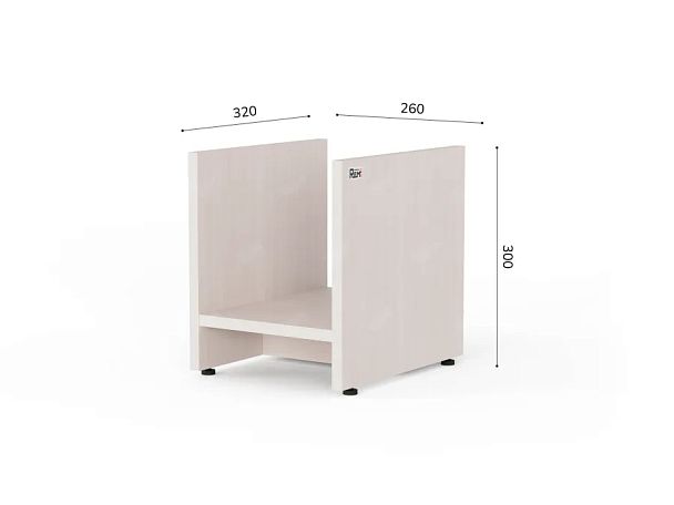 ЛАЙТ / LIGHT RLG057 Подставка под ПК 26x32x30 Дуб Молочный - Вид 3