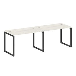 Metal System Quattro Р. ст. на 2 раб. места на О-образном м/к 40БО.СМ-2.2 Дуб наварра/Антрацит металл 2400*720*750 - Фото предпросмотра