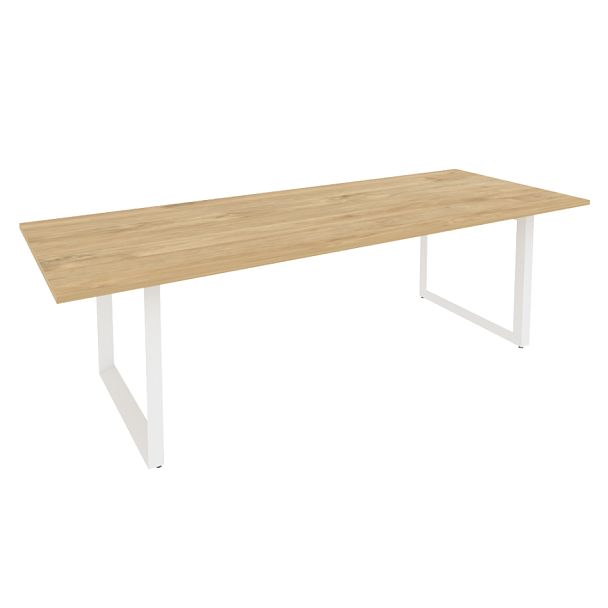 Onix Direct Стол переговорный на О-образном м/к O.MO-PRG-25 Тиквуд светлый/Белый металл 2580*980*750 - Вид 1