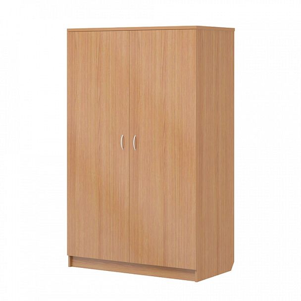 Шкаф комбинированный двухстворчатый (платяной и канцелярский) "Офисные шкафы для документов"  ПК-АРМ-ШК182Х112Д2/35-В1-24 ольха шагрень - Вид 1