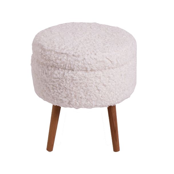 Пуф Ottis, иск.мех Esckimo 01, ножки бук под лак - Вид 3