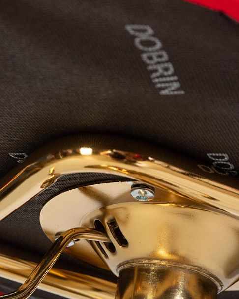 Стул барный DOBRIN CHARLY GOLD (красный велюр (MJ9-45)) - Вид 9