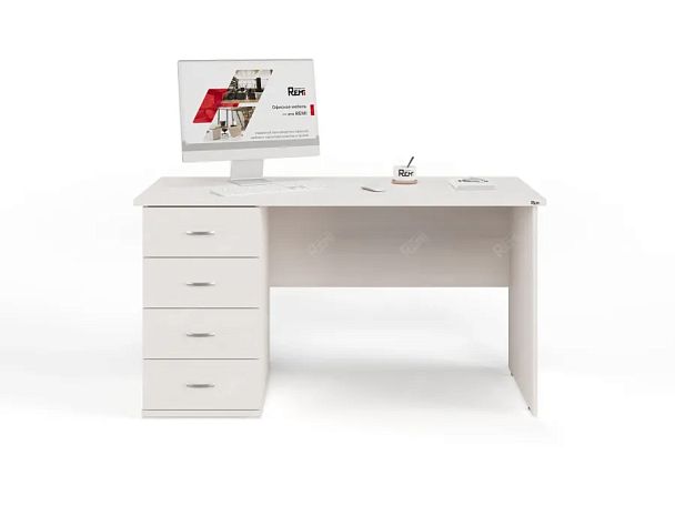 ЛАЙТ / LIGHT RLG007-14x6L Однотумбовый стол 140x60x75 Дуб Молочный - Вид 2