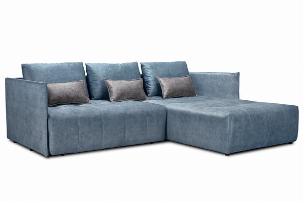 Мягкий угол "Чилетти" голубой - Вид 1