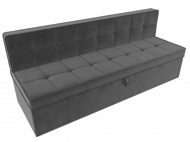 Кухонный диван Техас (полностью велюр серый) - Вид 5