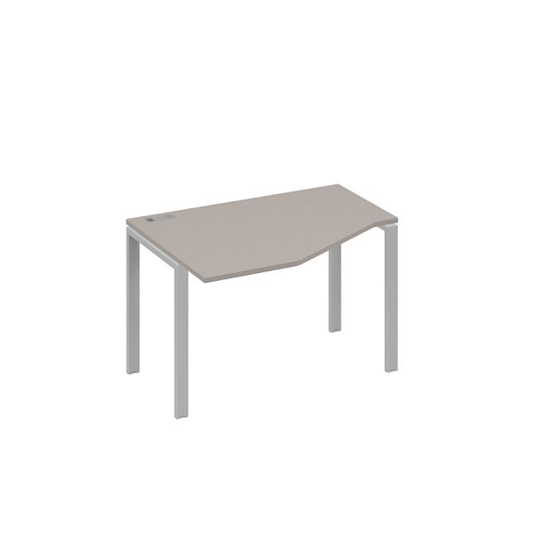 Стол эргономичный левый "Техно" на металлокаркасе UNO A4 А4 Б1 051 БП мокко премиум / металлокаркас серый - Вид 1