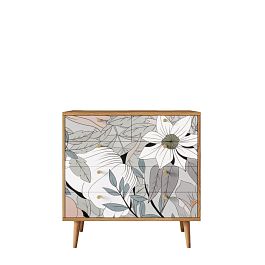 Комод Berber пять ящиков 50 принт арт BB36/Print_50 - Фото предпросмотра