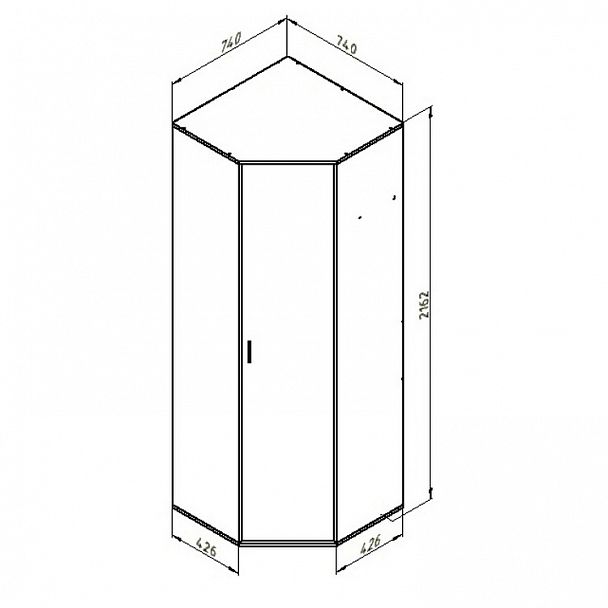 Угловой шкаф "Дельта-1" - Вид 3