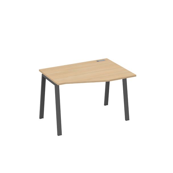 Стол эргономичный правый "Техно" на металлокаркасе TRE A4 А4 Б3 062 БП натуральный дуб / металлокаркас антрацит - Вид 1
