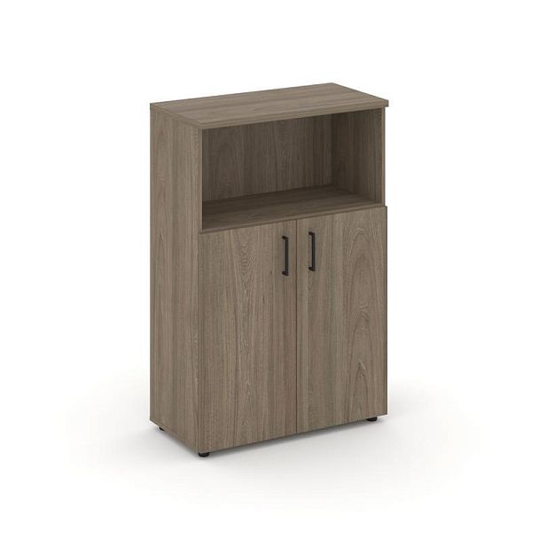 Стайл Проджект Шкаф средний широкий SN.STS-201 Вяз Благородный/Черный Ручки 796*400*1203 - Вид 1