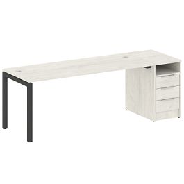 Metal System Quattro Р. ст. с тумбой на П-образном м/к 50БП.РС-СТП-1.5 Дуб наварра/Антрацит металл 2212*720*750 - Фото предпросмотра