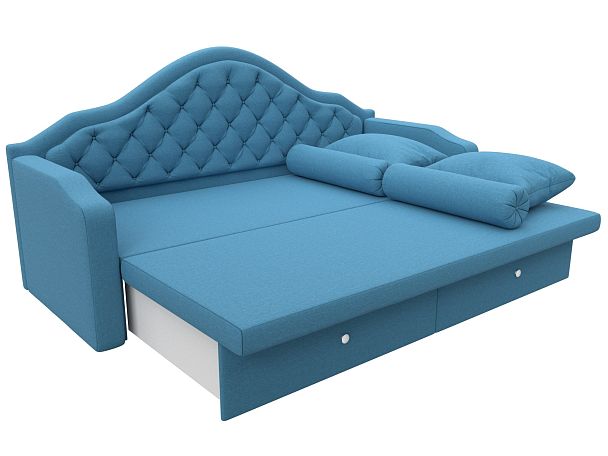Диван детский прямой Сойер Рогожка голубой - Вид 8