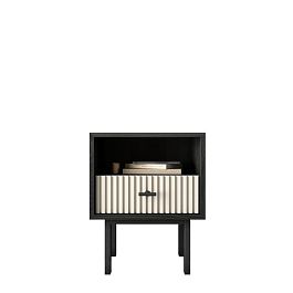 Тумбочка с нижним ящиком Emerson арт EM17/milky/L - Фото предпросмотра