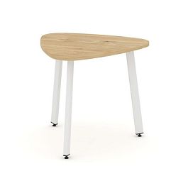 Стайл Проджект Стол переговорный SN-6.SPRG-70.3 Тиквуд Светлый/Металл Белый 900*900*750 - Фото предпросмотра