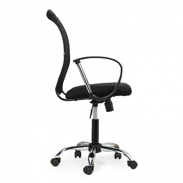 Кресло BRABIX "Spring MG-308", с подлокотниками, хром, ткань черная TW, 531403 - Вид 4