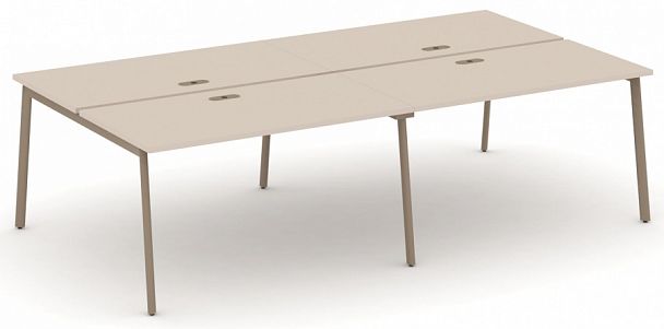 Рабочая станция на 4 места "ESTETICA" ES.D.RS-4.4-LP Капучино - Вид 1