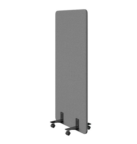 Муви Перегородка на колесах 80/180 арт.mv-80/180 кат.2 рогожка Sweet grey серый "Шумопоглащающие офисные мобильные перегородки Муви"  ТК-002920003540 серый - Вид 1
