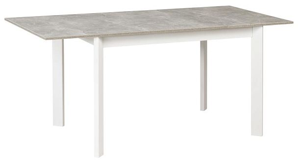 Обеденная группа стол раздвижной Стил 110 Бетон/Белый и 2 стула Бергольф Белый/Серый велюр - Вид 7