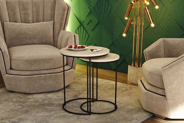 Столик кофейный Sheffilton SHT-CT7 дуб беленый/черный муар - Вид 9