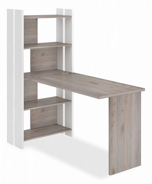 Стол компьютерный Домино Лайт СТЛ-ОВ+С120Прям без тумбы Белый/Нельсон - Вид 1