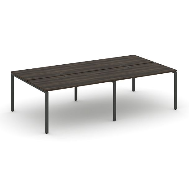 Concept Рабочая станция на 4 места CN.DRS-005 Дуб Мали/Металл Антрацит 1960*1480*750 - Вид 1