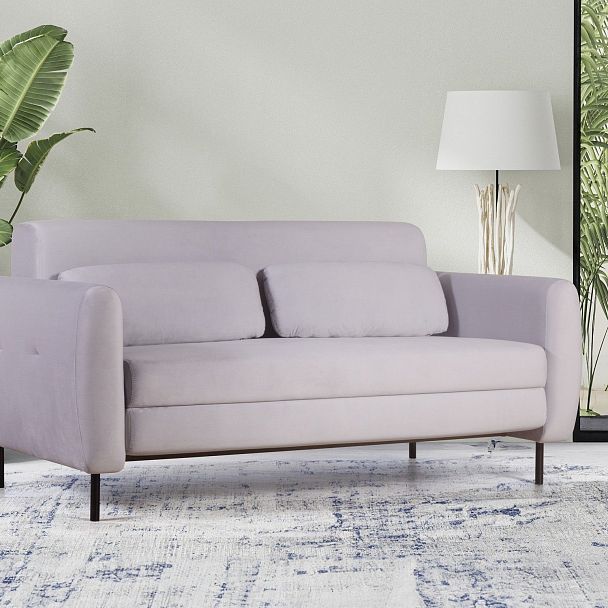 Siena диван-кровать прямой с подлокотниками, бархат 04 - Вид 17