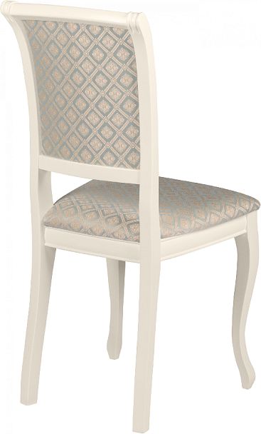 Комплект деревянных стульев с мягким сиденьем Арктос Слоновая кость/Бирюзовый жаккард, 2 шт. - Вид 4