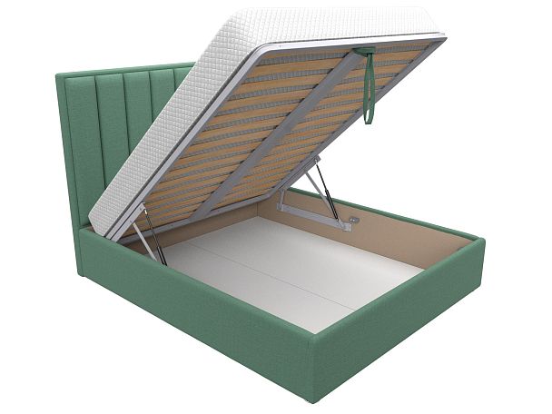 Кровать интерьерная Афродита 160 Рогожка зеленый - Вид 6