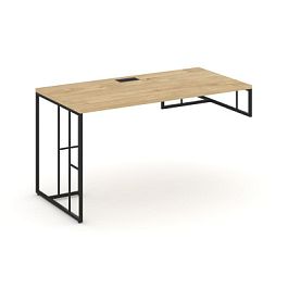 Rift Стол письменный для опорной тумбы правый RF.SPOT-014 (R) Тиквуд Светлый/Металл Черный 1580*700*750 - Фото предпросмотра