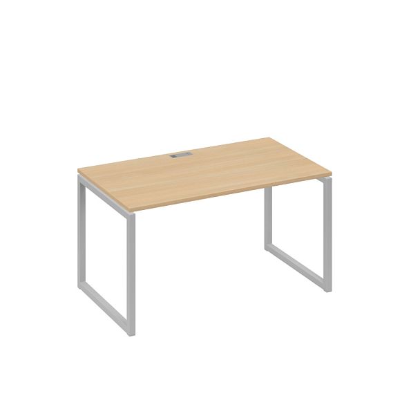 Стол письменный на металлокаркасе QUATTRO A4 А4 Б4 024 БП натуральный дуб / металлокаркас серый - Вид 1