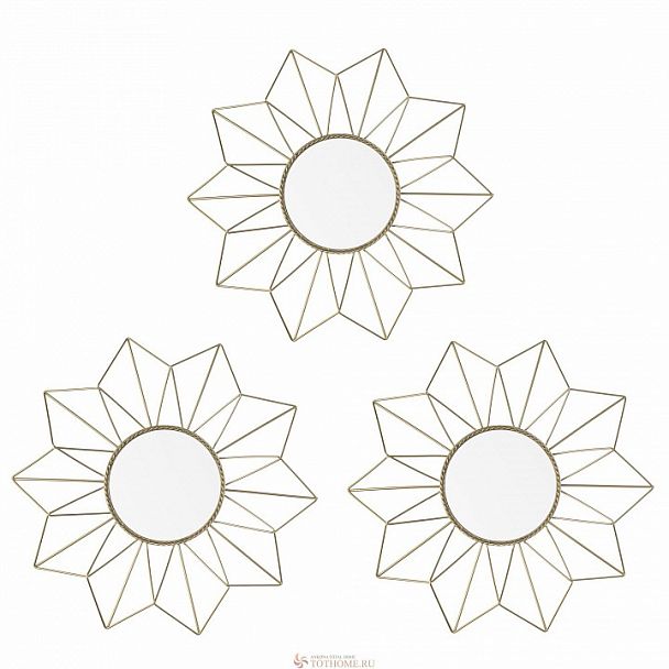 Набор из 3 зеркал настенных (25 см) Aviere 29231 - Вид 3